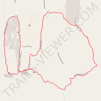 Fire Wave, Pink Canyon, White Domes Slot Canyon, Crazy Hill and Fire Wave Loop trail, distance, elevation, map, profile, GPS track
