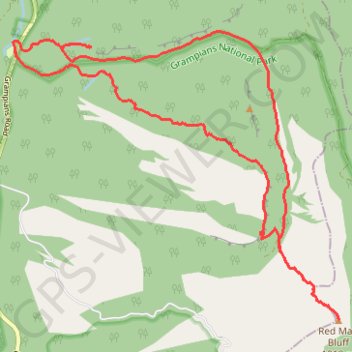 Redman Bluff Loop from Borough Huts Campground via Bari Yalug Campground, Grampians Peaks Trail, Redman Road and Seven Dials Trail trail, distance, elevation, map, profile, GPS track