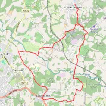 Walk - Scaynes Hill, Horsted Keynes trail, distance, elevation, map, profile, GPS track