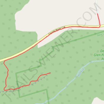 Devil's Glen Climbers Trail trail, distance, elevation, map, profile, GPS track