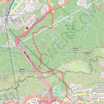 芒輋瀝 長坑嶺 trail, distance, elevation, map, profile, GPS track