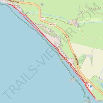 Compton Beach Walk trail, distance, elevation, map, profile, GPS track