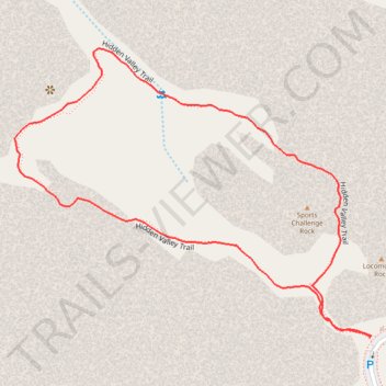 Hidden Valley Loop Trail in Joshua Tree National Park trail, distance, elevation, map, profile, GPS track