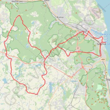 Enea IRONMAN 70.3 Gdynia - bike course trail, distance, elevation, map, profile, GPS track