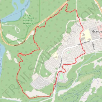 Grande Cache Loop Trail trail, distance, elevation, map, profile, GPS track