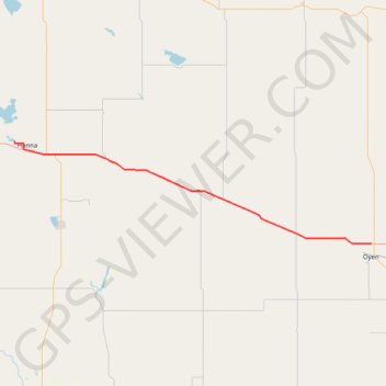 Hanna - Oyen trail, distance, elevation, map, profile, GPS track