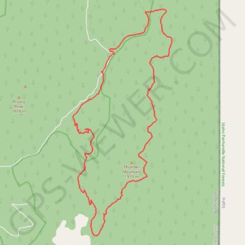 Thunder Mountain Loop trail, distance, elevation, map, profile, GPS track