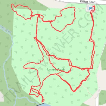 Lauer Park Trails trail, distance, elevation, map, profile, GPS track