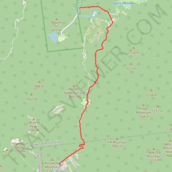 Avalanche Lake Ski trail, distance, elevation, map, profile, GPS track
