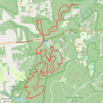Lewis Morris County Park Medley trail, distance, elevation, map, profile, GPS track