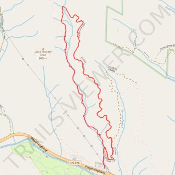 Thrift Cove and Black Mountain trails loop trail, distance, elevation, map, profile, GPS track