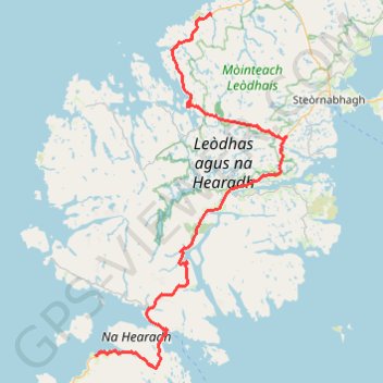 Hebridean Way trail, distance, elevation, map, profile, GPS track