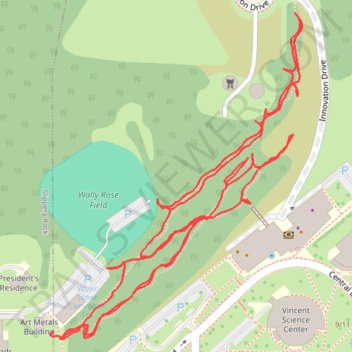 Slippery Rock University Trail trail, distance, elevation, map, profile, GPS track