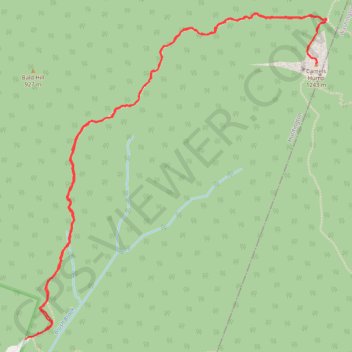 Camel's Hump via Burrows Trail in Camel's Hump State Park trail, distance, elevation, map, profile, GPS track
