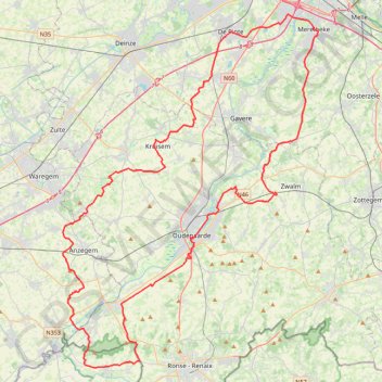 100K trail, distance, elevation, map, profile, GPS track