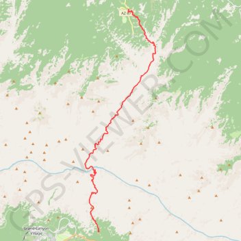 Grand Canyon Rim to Rim Hike on South Kaibab Trail and North Kaibab Trail trail, distance, elevation, map, profile, GPS track