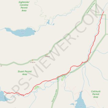 Lake Stuart via Stuart Lake Trail in Alpine Lakes Wilderness trail, distance, elevation, map, profile, GPS track