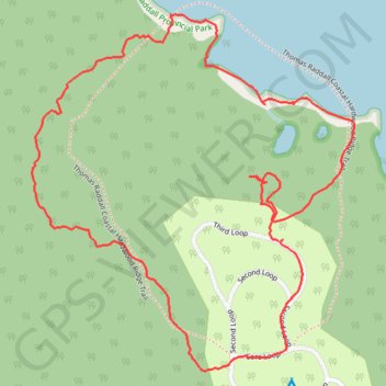 Coastal Hardwood Ridge Loop trail, distance, elevation, map, profile, GPS track