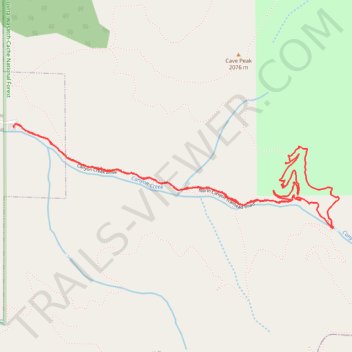 Canyon Creek Hike trail, distance, elevation, map, profile, GPS track