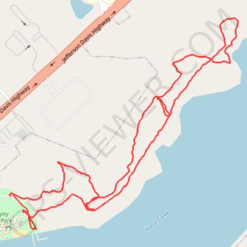 Walking at Langley Pond Park trail, distance, elevation, map, profile, GPS track