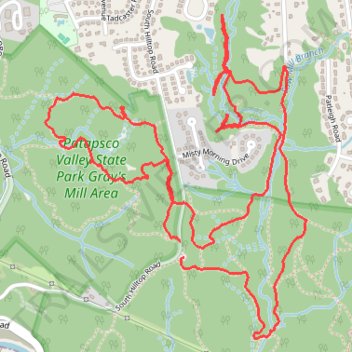 Patapsco Valley State Park trails trail, distance, elevation, map, profile, GPS track