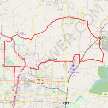 Bentonville - Avoca trail, distance, elevation, map, profile, GPS track