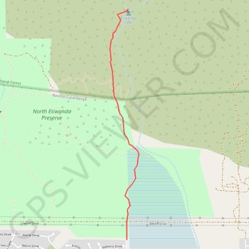 Etiwanda Falls trail, distance, elevation, map, profile, GPS track