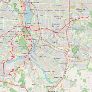 Lake Oswego trails trail, distance, elevation, map, profile, GPS track