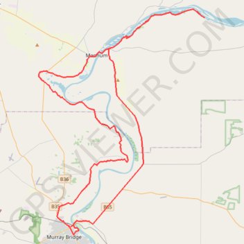 JDRF Murray River Raid trail, distance, elevation, map, profile, GPS track