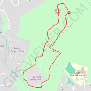 Mill Hill Loop trail, distance, elevation, map, profile, GPS track