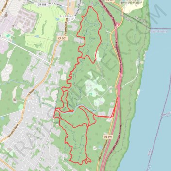 Alpine & Rockleigh trail, distance, elevation, map, profile, GPS track