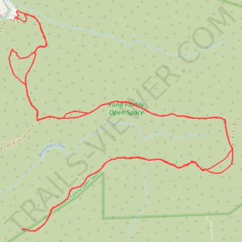 Fond Family Open Space forgotten trail trail, distance, elevation, map, profile, GPS track