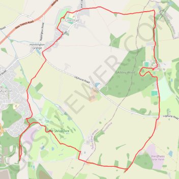 Circular walk through Muxton and Lilleshall trail, distance, elevation, map, profile, GPS track