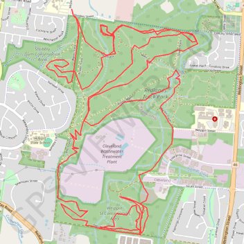 Redlands Track Park trail, distance, elevation, map, profile, GPS track