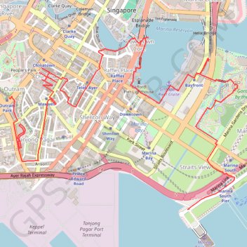 Singapore trail, distance, elevation, map, profile, GPS track
