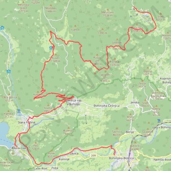 JULIANA BIKE - stage 1: Bohinjska Bistrica - Goreljek trail, distance, elevation, map, profile, GPS track