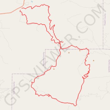 Garnet ghost town loop trail, distance, elevation, map, profile, GPS track