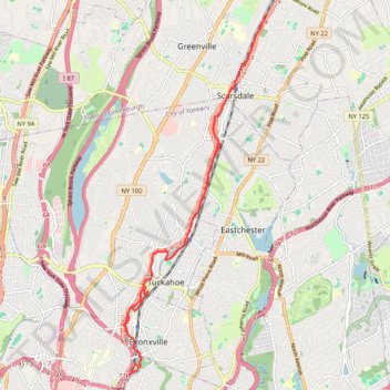 Bronx River Pathway trail, distance, elevation, map, profile, GPS track