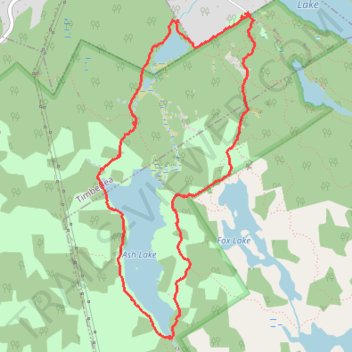 Hobsons Lake and Ash Lake Loop in Blue Mountain - Birch Cove Lakes Wilderness Area trail, distance, elevation, map, profile, GPS track