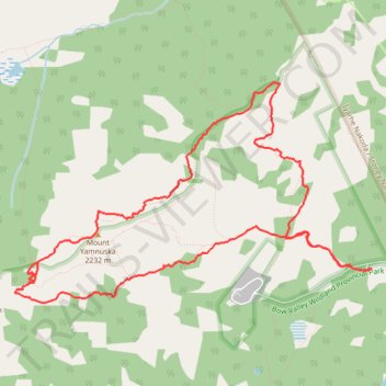 Mount Yamnuska Loop Hike trail, distance, elevation, map, profile, GPS track
