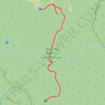 Ropers Hut to Cleve Cole Hut via Howman Falls in Bogong Natural Area trail, distance, elevation, map, profile, GPS track